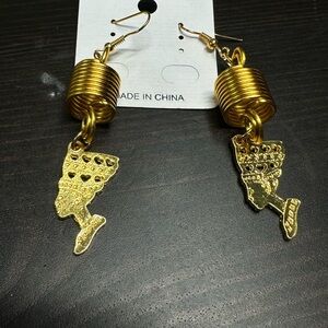 Nefertiti Gold Plated Earrings